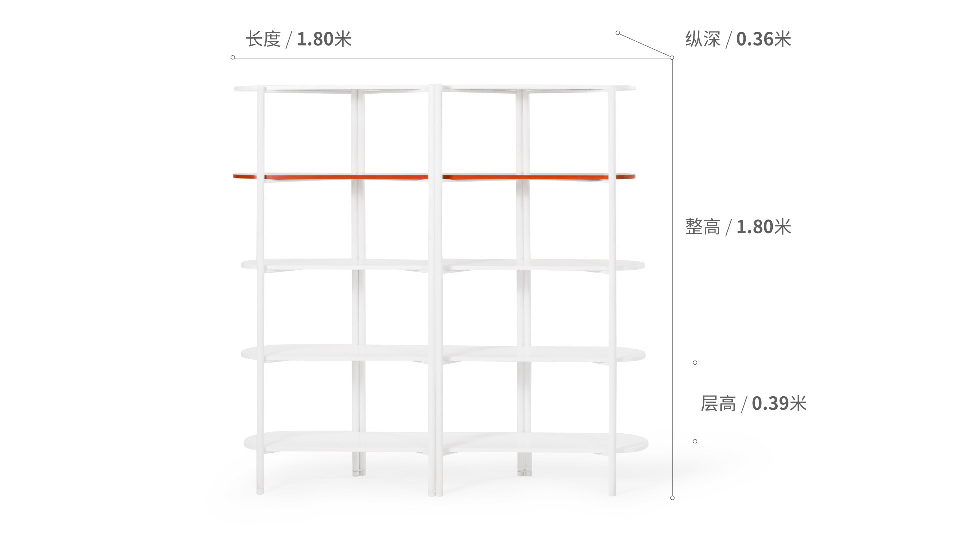 冲浪板置物架®五层1.8米版柜架效果图