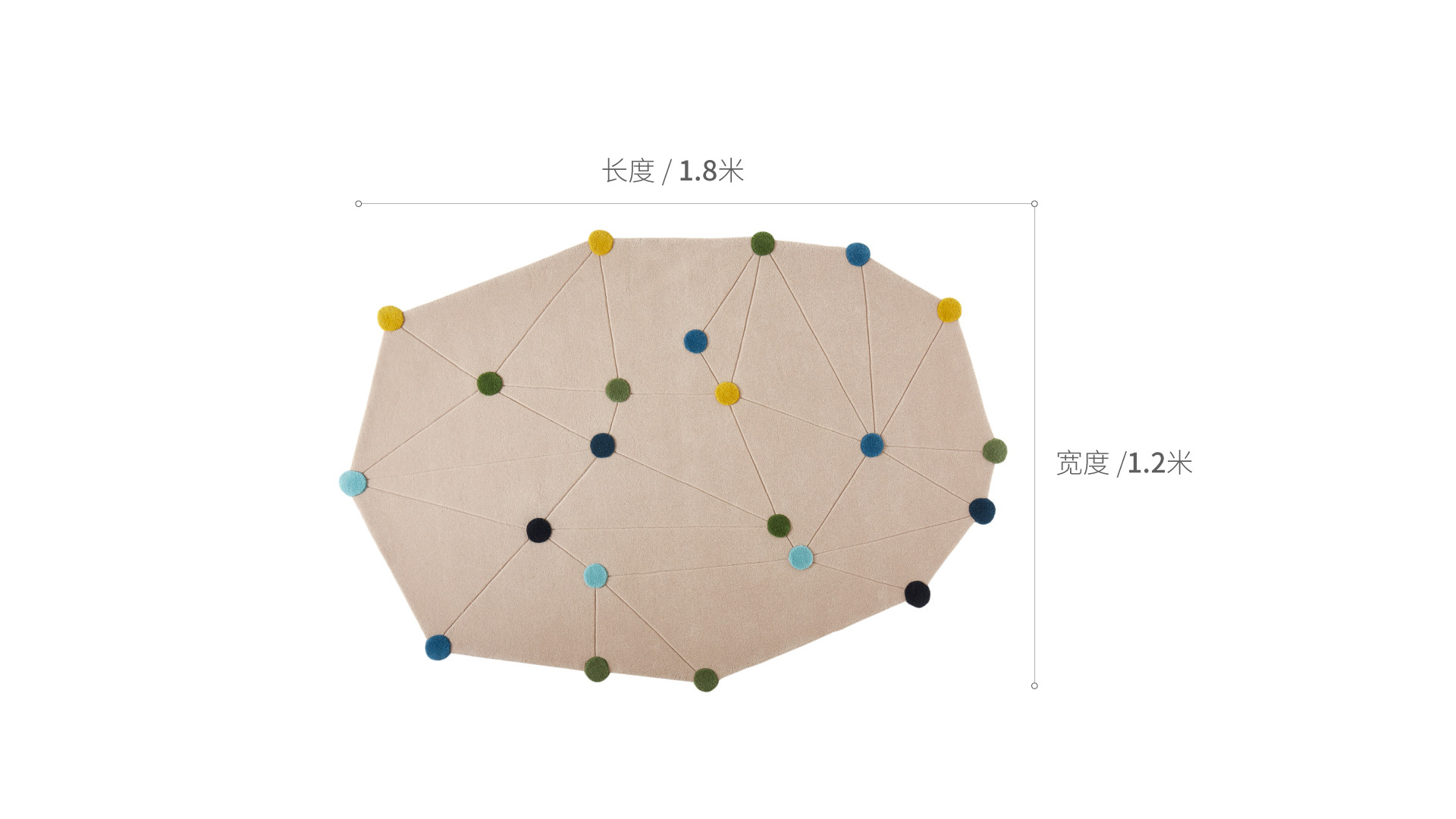 造作星罗新西兰羊毛手织地毯™家纺效果图