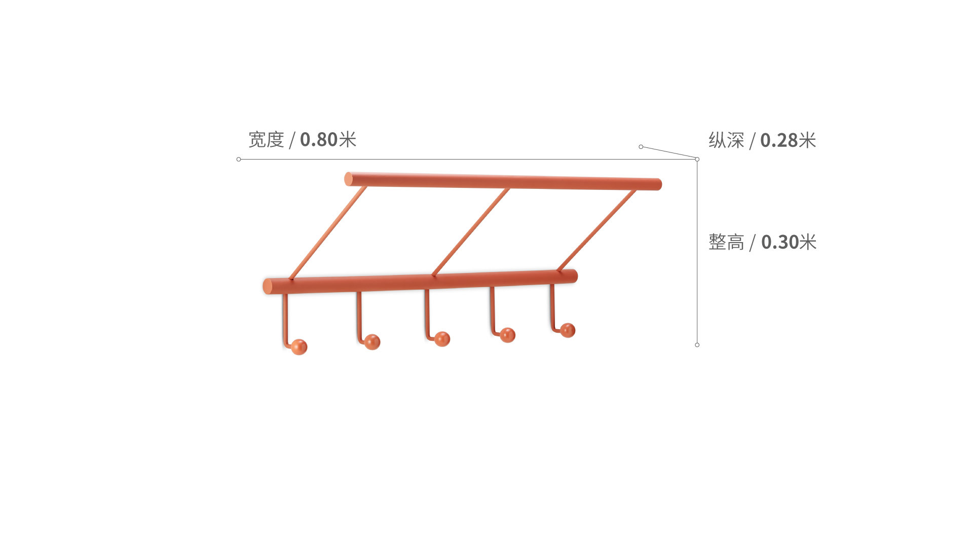 美术馆衣帽架大款柜架效果图