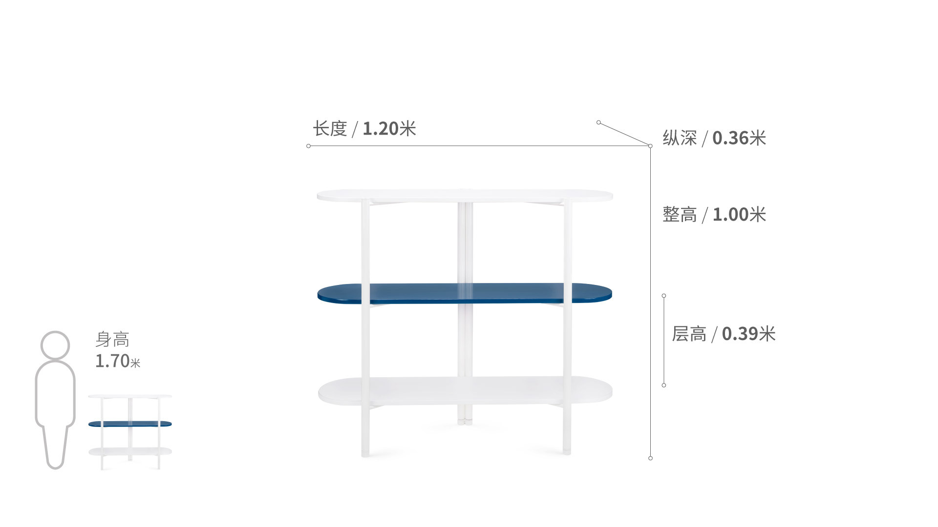 冲浪板置物架®三层1.2米版柜架效果图