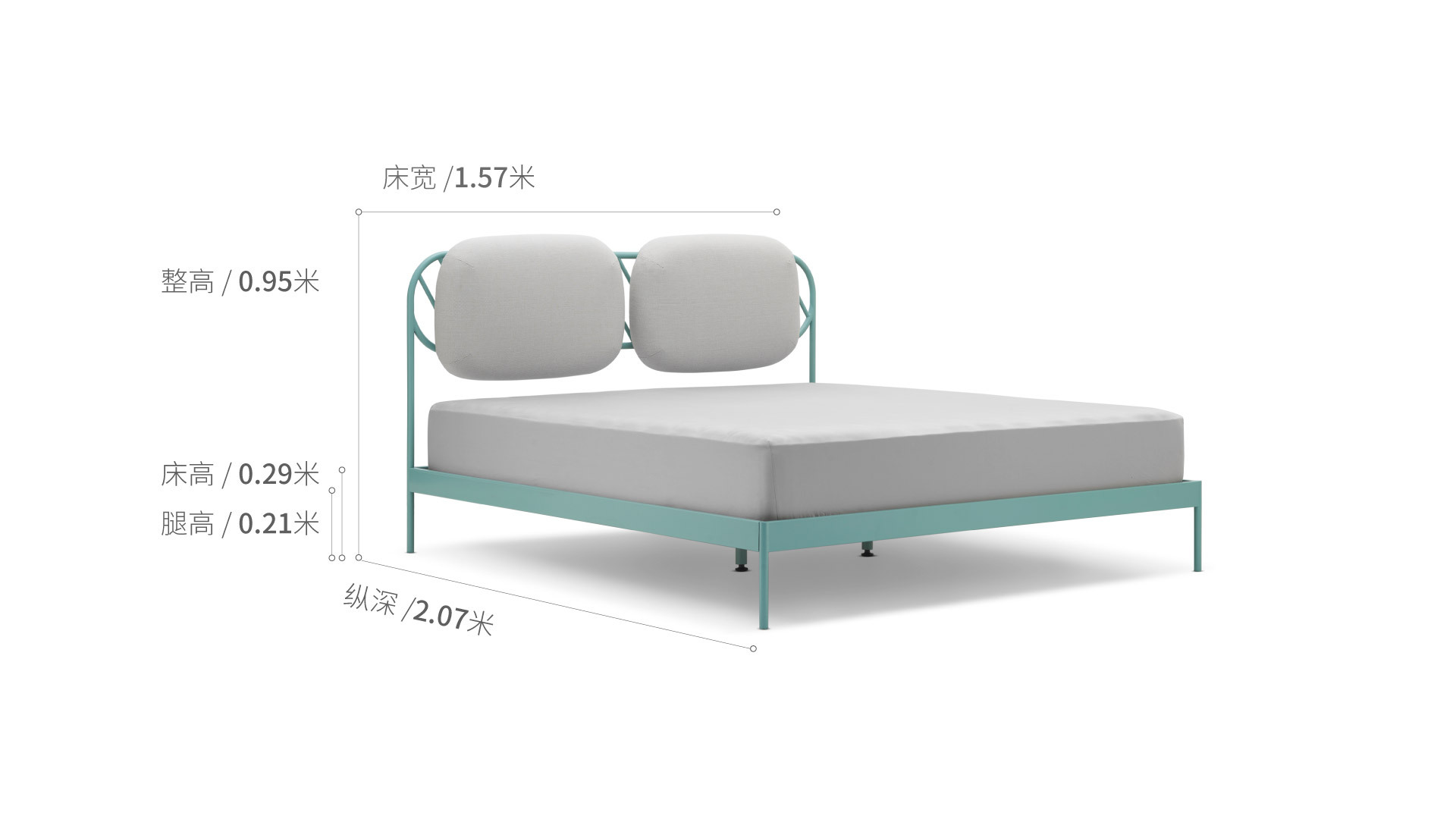 奶糖床1.5米款床·床具效果图